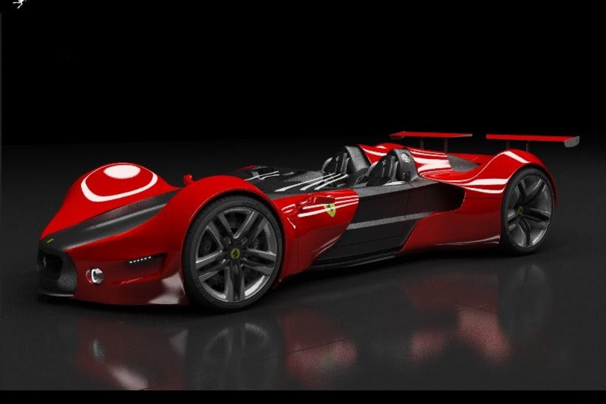 Uitzinnige tweezitter-concept voor Ferrari