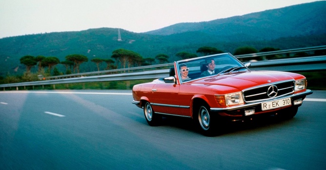 Kit D'ailes Chromées Avant Et Arrière Pour Mercedes SL W107 (années 71 à 89) | Style Rétro